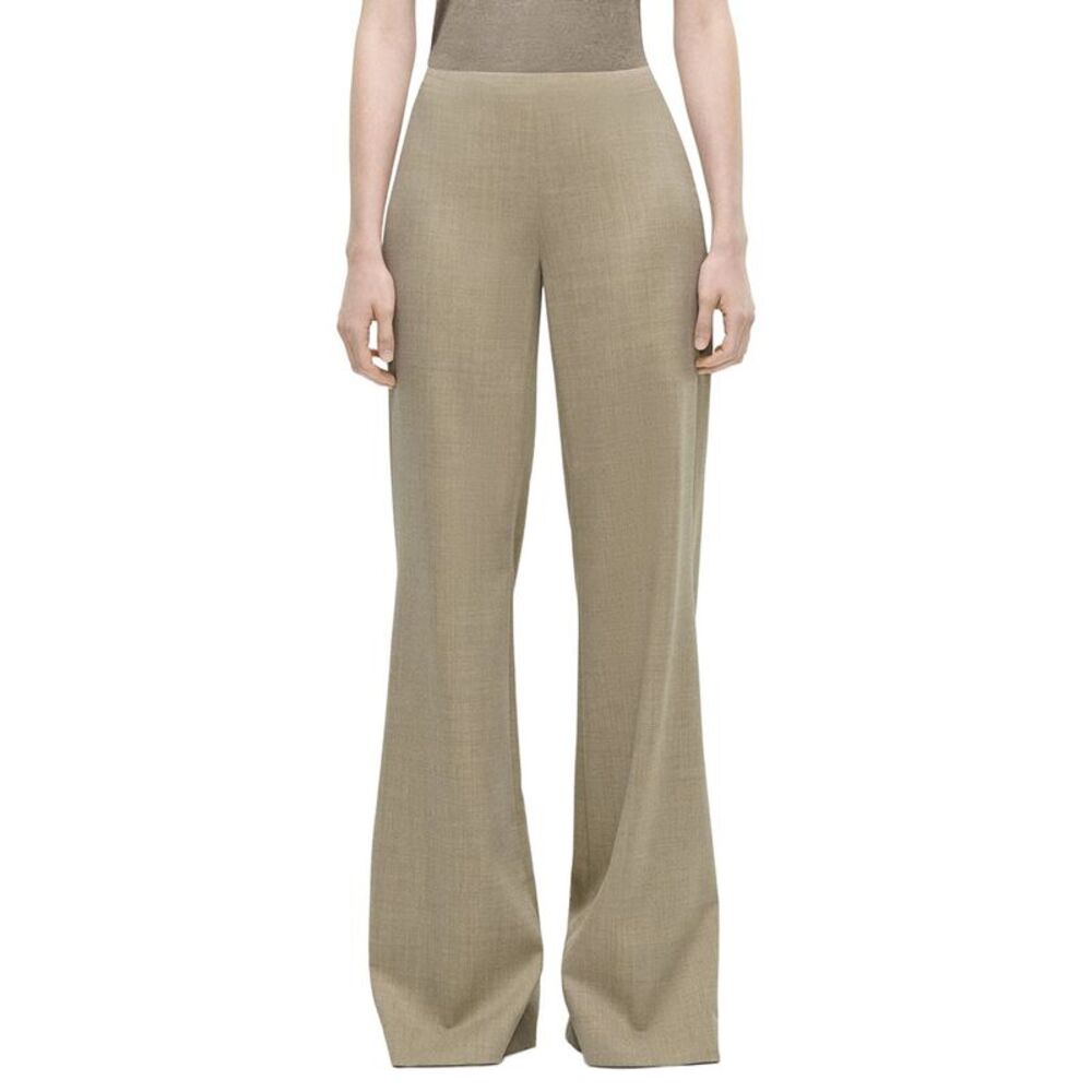Adam Lippes Womens Lamy Wool-Blend Pant, Beige
